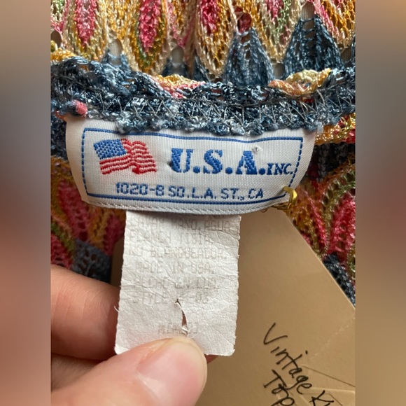 New Vintage Knit Top Multi Colored Size S-M - Picture 7 of 8